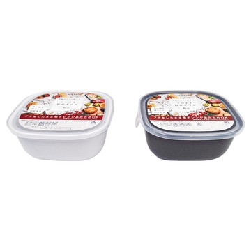 NAKAYA 日本 淺款方形透明保鮮盒 410ml  保鮮盒2入  1組