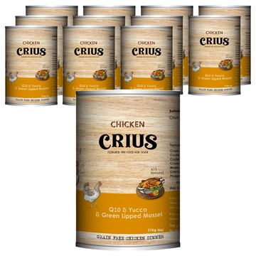 CRIUS 克瑞斯 無穀主食餐罐 犬用 放養雞 375g  12罐