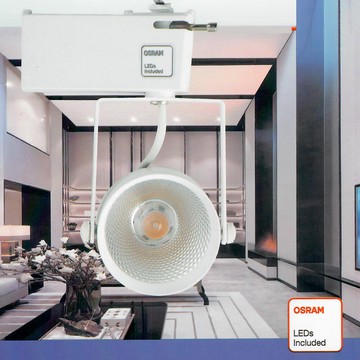 masterluz-二代小鋼炮 15w防眩cob燈 led商用軌道燈 白殼自然光