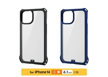 日本代購 空運 ELECOM ZEROSHOCK iPhone 14 13 透明 耐衝擊 手機殼 保護殼 防摔 附保護貼