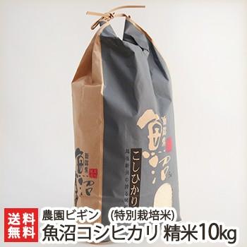 特別栽培米（減農薬・減化学肥料）魚沼産コシヒカリ 精米10kg 農園ビギン ギフトにも！ のし無料 送料無料