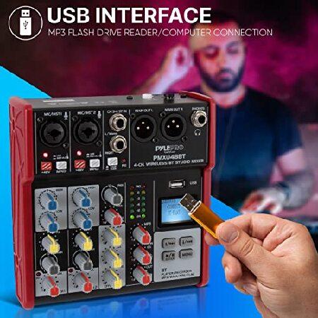 Studio Audio Sound Mixer Board Channel Bluetooth Compatible Professional Portable Digital Dj Mixing Console w  USB Mixer Audio Interface -並行輸入