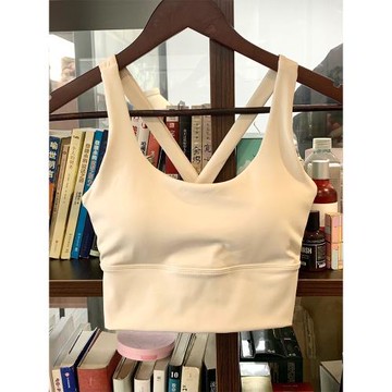 美背吊帶背心女帶胸墊文胸一體內搭外穿打底速干衣運動健身瑜伽服