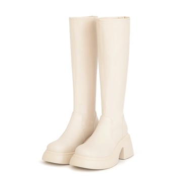 D+AF 明星舞台．輕量加厚底瘦瘦長靴