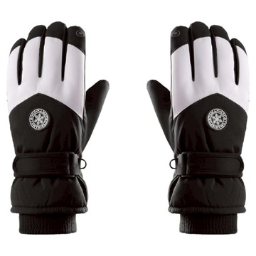 FANCY LIFE 男款 極地滑雪手套  黑色 + 白色  L  1組