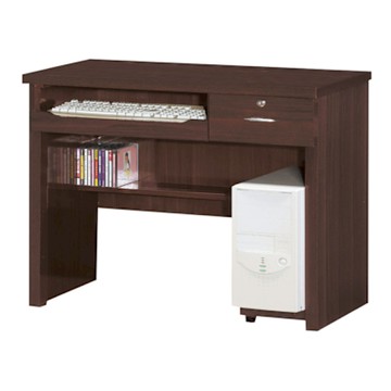 文創集 特羅古3.2尺單抽鍵盤書桌(二色可選)-97x56x76cm免組