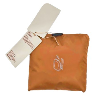 MUJI 無印良品 可折疊撥水加工聚酯纖維後背包  48 x 28 x 14cm  煙燻橘