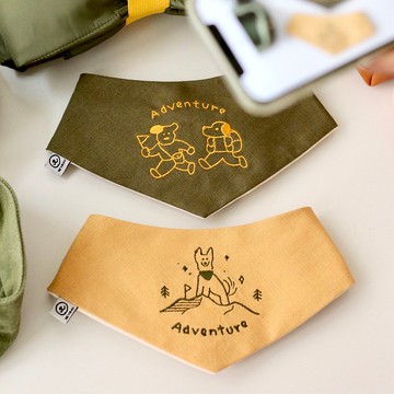 OUTDOOR系列 雙面刺繡毛孩領巾