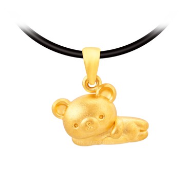 午睡時光-拉拉熊黃金墜子-Rilakkuma