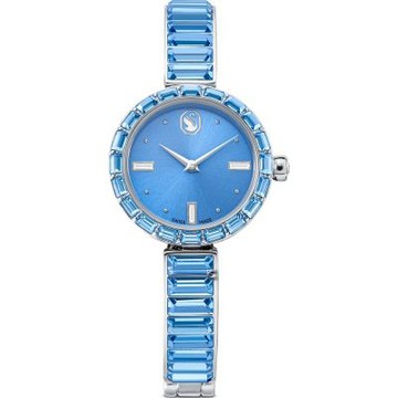 SWAROVSKI 施華洛世奇 Matrix Bangle系列 水晶腕錶 女錶-25mm藍 5730172
