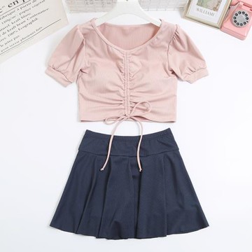 泳衣女童中大童12-18歲速干溫泉分體學生裙泳裝女孩青少年游泳裝