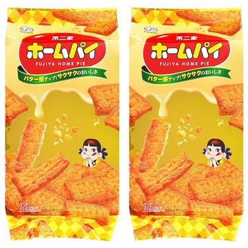 不二家 千層派22枚 2入 (酥脆口感、獨立包裝、下午茶點心)  110g