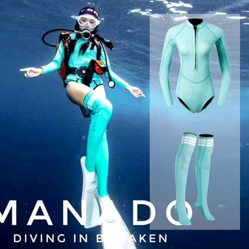 2mm水母衣潛水服潛水襪長筒襪自由潛深潛浮潛防曬冬泳1.5保暖長襪
