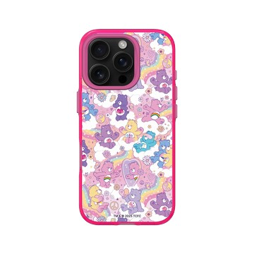 iPhone 16 Pro Clear 粉漾桃 - Care Bears - 粉紫樂園