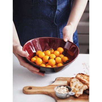 復古橢圓碗 歐式陶瓷大號湯碗吃飯碗家用拉面碗餐廳意面碗沙拉碗