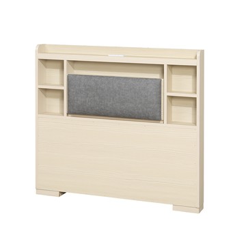 【顛覆設計】晶雅插座多收納靠枕床頭片(單大3.5尺)雪松色