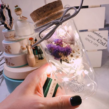 dreams 許願精靈 乾燥花 發光罐 永生花  乾燥花罐 永生花