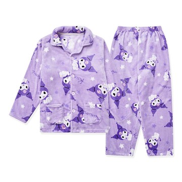 三麗鷗酷洛米女款長袖睡衣 家居服套裝 珊瑚絨睡衣【ONEDER旺達】