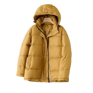 【米蘭精品】羽絨外套鵝絨夾克-90%含絨短版連帽麵包服女外套3色74ia5