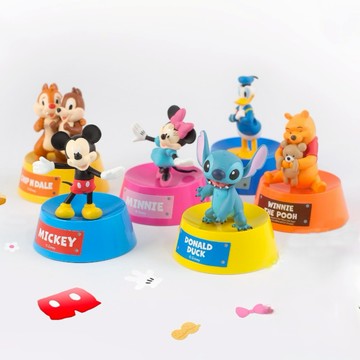 【迪士尼Disney】家族系列 轉轉公仔盲盒(隨機出貨)(拆封不退)【墊腳石】米奇 米妮 唐老鴨 奇奇蒂蒂 史迪奇 維尼熊 盒玩 擺飾