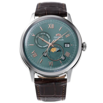 ORIENT 東方錶 Sun&Moon系列 日月相機械腕錶 41.5mm / RA-AK0805E