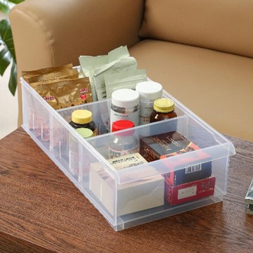 KEYWAY 聯府 Fine 隔板整理盒 LF-1004 452 x 168 x 127mm 7.3L 3個  透明  1組