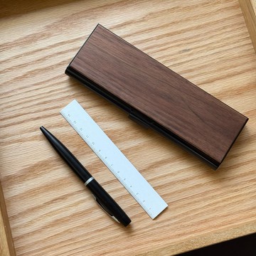 【客製化禮物】免費刻字 實木 金屬筆盒  筆袋 鉛筆盒 商務