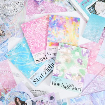 【追光回憶錄】復古拼貼手帳素材紙 創意貼畫背景打底DIY貼紙 4款