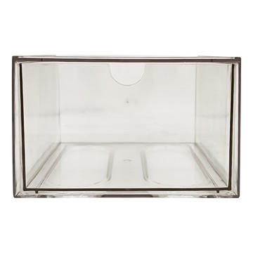 可堆疊收納盒  大號  16.5x10x10cm  透明  1個