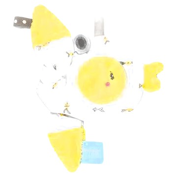 Snoozebaby 布標手搖鈴 芬尼魚  100%純棉  天鵝絨  尺寸21cm  適用年齡: 0個月  1個