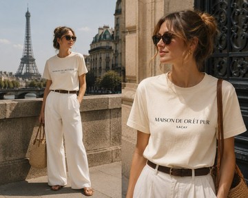 MAISON DE OR ET PUR Logo T-shirt