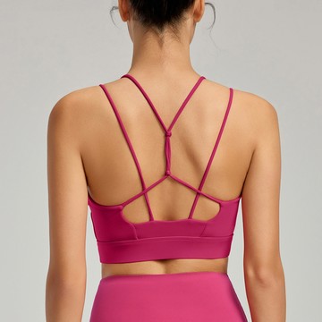 中強度細肩美背瑜珈運動機能內衣【半固定罩杯】