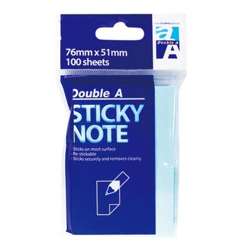 Double A便利貼/DASN16001/3x2/76x51mm/藍色/100張/本