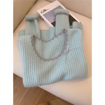 運動百搭又好穿！小眾長袖百搭氣質毛衣女秋冬針織衫時尚修身上衣