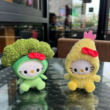 Kitty吊飾 可愛吊飾🎀 鏈條炸蝦kitty掛件凱蒂貓冪子天婦羅炸高顏值西蘭花kt包掛件 包包掛飾 背包吊飾 包包掛件