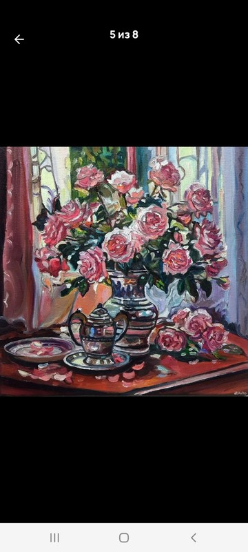 玫瑰花束 油畫 原創藝術 油畫 畫布油畫 30x30 公分