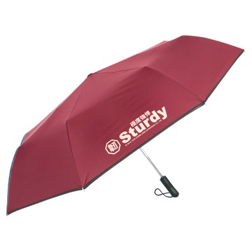 TDN 極度強悍降溫自動開收三折傘 超大傘面139cm 防曬隔熱 超強防風玻纖傘骨 超撥水 速乾傘布  良品紅