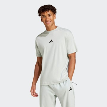 ADIDAS 愛迪達 阿迪達斯 棉質 圓領 T恤 男短袖上衣-灰白色 M CE TEE UPF-JF3257