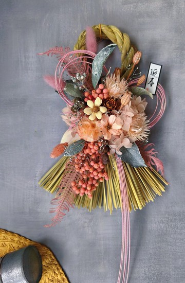 新春祈福注連繩掛飾永生繡球花水引線造型開幕誌慶新居落成迎春