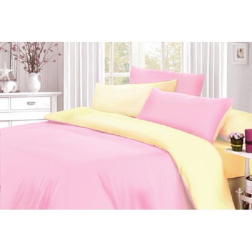 【CERES】吸濕排汗專利技術涼感紗涼感紗米黃床包加大3件套/黃/粉枕/B0565-YL