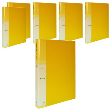 MiDAS HYUNPOONG 可加頁A4事務檔案夾 20頁  黃色  6本