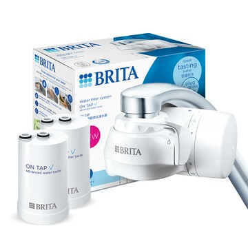 [家速配]BRITA ON TAP 4重微濾龍頭式濾水器-雙芯超值組