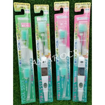 日本製 KISS YOU 負離子極細型含氟牙刷 / 2入替換刷頭  H-24/ H-34/ H-25/ H-35