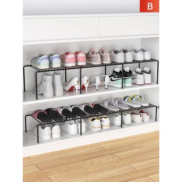 鞋柜分層隔板鞋架收納神器省空間可伸縮置物架家用門口鞋子收納架