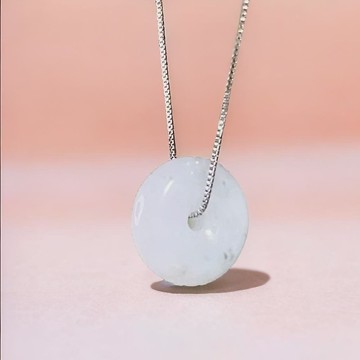 【願‧平安】冰飄烏雞翡翠平安扣吊飾 | 天然緬甸翡翠A貨 | 送禮