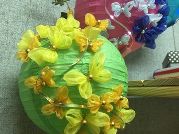 LiTex-LED蝶影手工燈籠DIY材料包/綠色