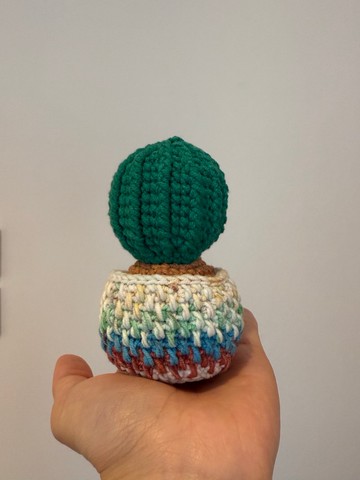 可愛多肉鉤織盆栽