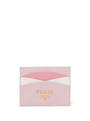 Prada - saffiano leather cardholder - women - Leather - One Size - Pink
