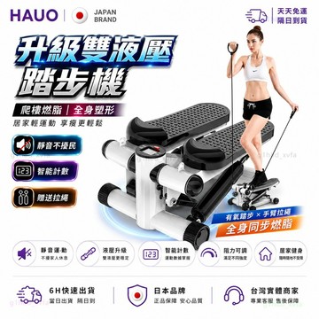 HAUO🏆免運+12個月保固🏆智能計數 雙液壓腳踏機 登山式踏步機 家用 有氧踏步機 美腿瘦腿 超慢跑幾 健走機 踏步機