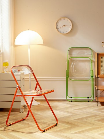 透明摺疊椅亞克力餐椅網紅奶茶店休閑椅服裝店拍照椅子化妝凳子 幸福驛站